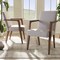 Baxton Studio Mid-Century Modern Greyish Beige Upholstered Wooden Armchair, PK2 137-7364 - alternate 3